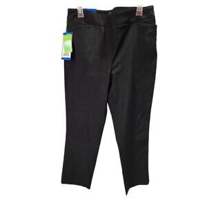 NWT Hilary Radley Womens Tummy Control Panel Pants Black Size Large 27" Inseam L